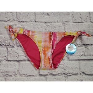 Decree Women's Size XS Pink Tie-Dye Bikini Swimsuit Bottom Side Bow
